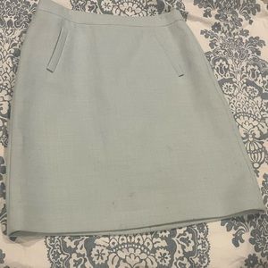 J.Crew Lined Heavy Wool A-Line skirt with pockets in beautiful winter teal, 8P